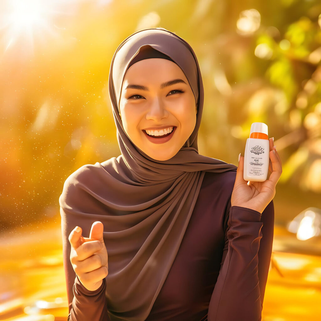 Sabun kecantikan nano propolis produk konsep gambar model herbaltama