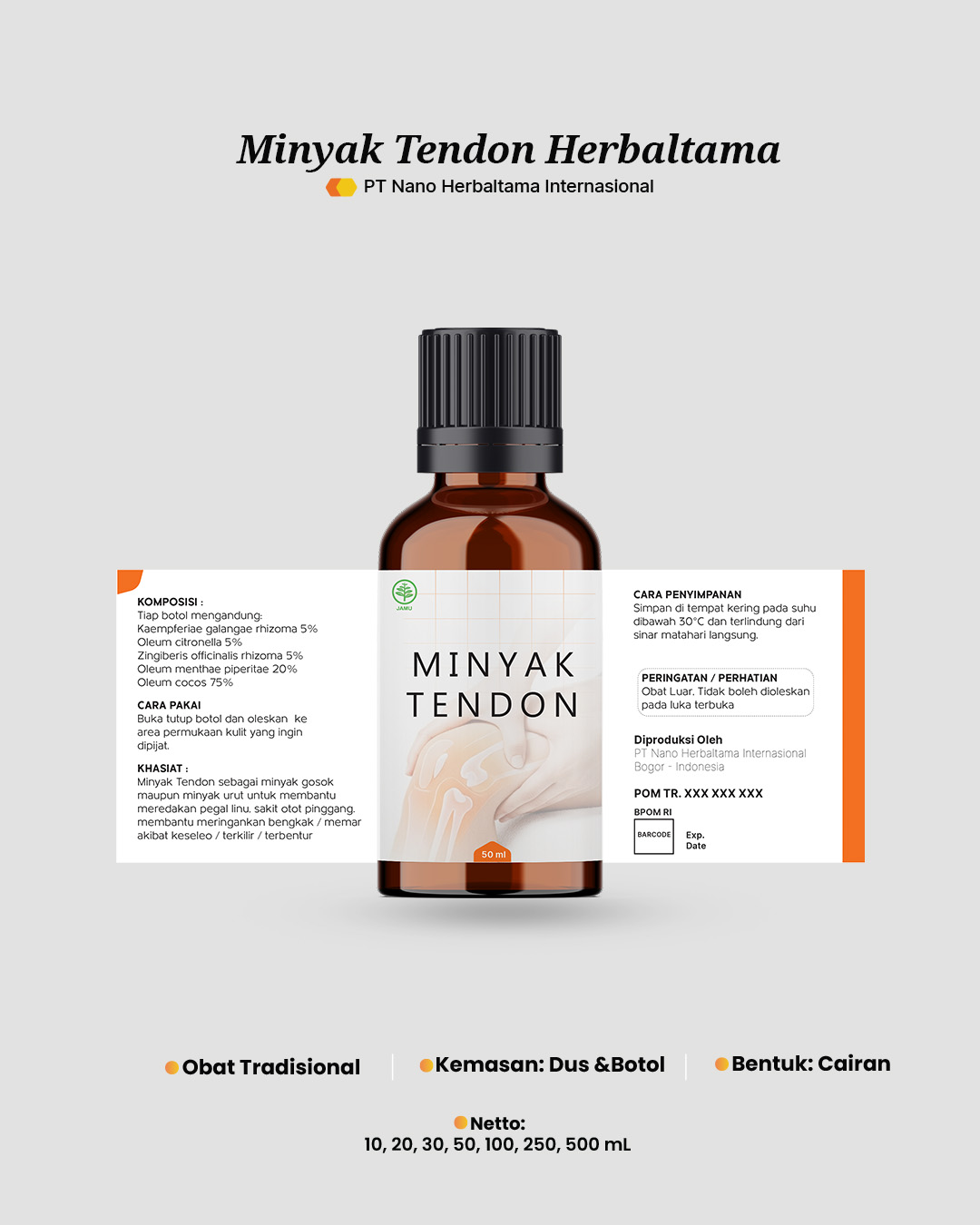 mokckup minyak tendon feed
