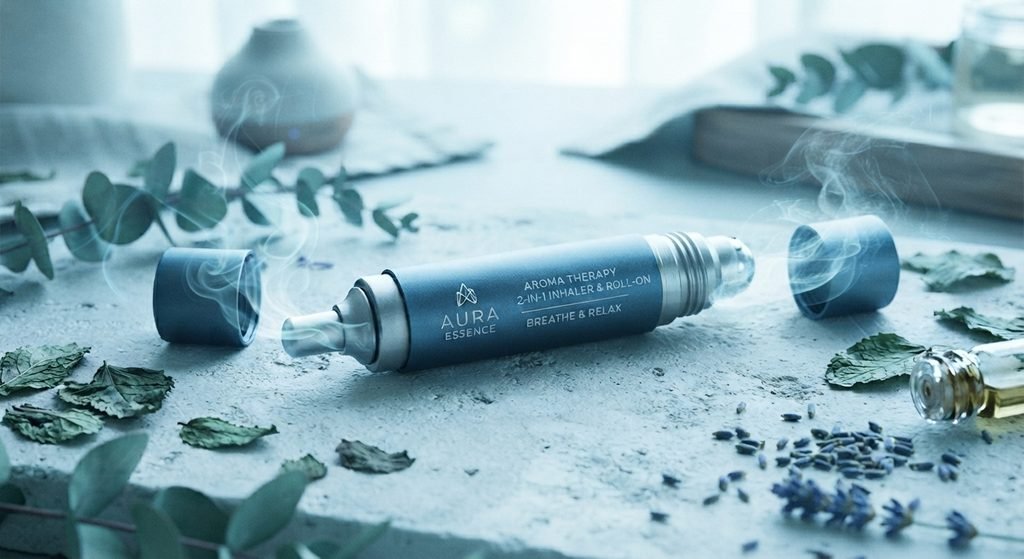 Inhaler Aromaterapi 2-in-1 product concept