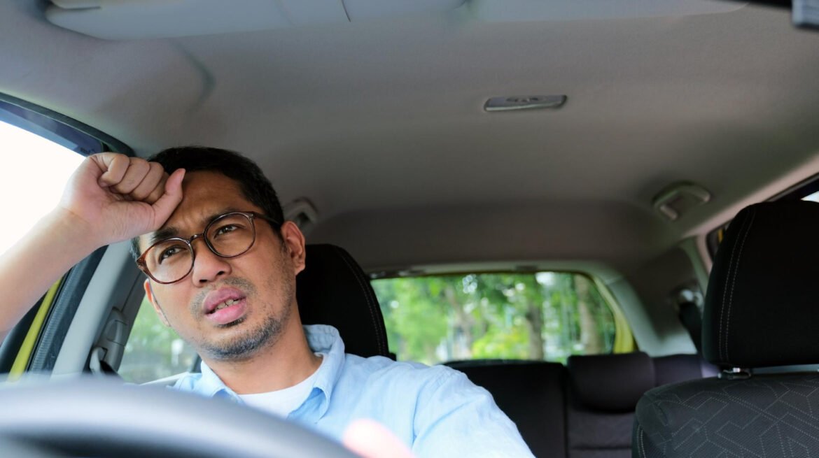 pengemudi yang sedang pusing